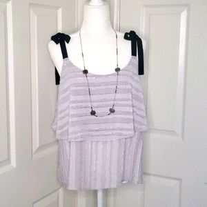 Elodie Light gray camisole with black bows